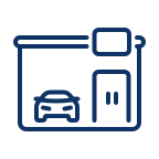 Icon mit Auto in einem Autohaus. Ermittlung von Händler EK und VK mit dem SilverDAT Leasing- und Finanzmodul