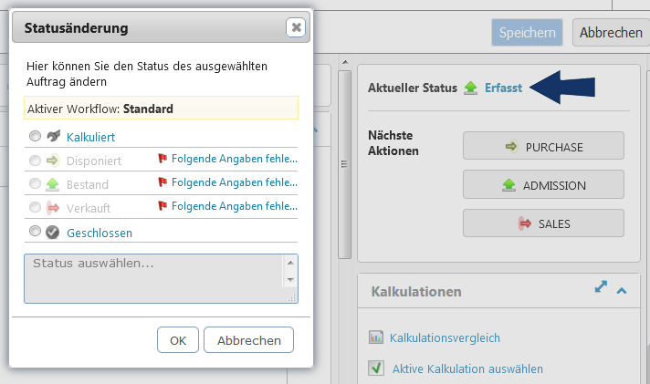 Aktueller Status SilverDAT 3 Screenshot